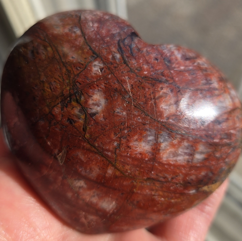 Fire Moonstone Heart - Picture 5 of 12